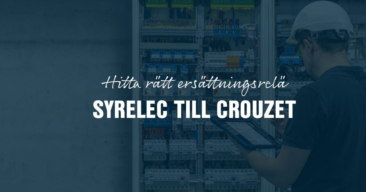 Översättningtabeller för syrelec-reläer till crouzet