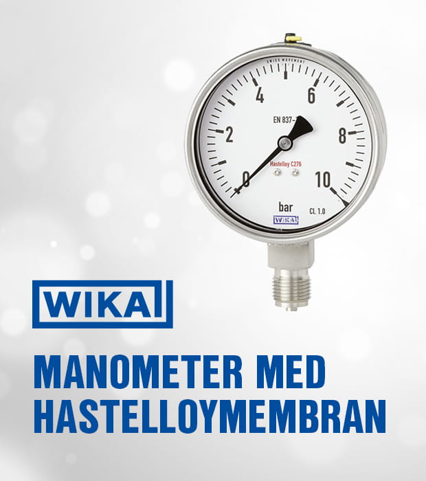 Wika manometer med hastelloymembran