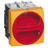 Lastfrånskiljare 80 A 3-pol låsbart vred gul/röd panelmont.