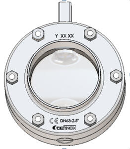 DPX UH 2018-2 produktbild av en genomskinlig inspektionslucka från DEFINOX