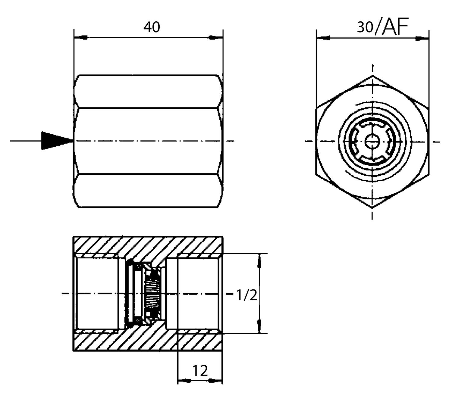 Flödesregulator för vätskor Modell WK-