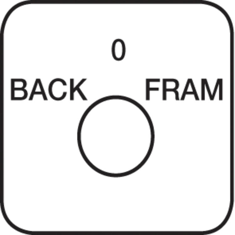 Fram-/Back-kopplare Skylt. PR12