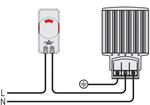 Inkopplingsexempel termostat STO011
