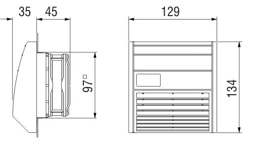 Måttskiss filterfläkt FF01800