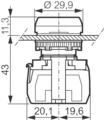 Måttskiss lamplins L20SExx med block och montageclip 331E