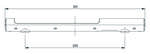 Måttskiss LED025 ECOLINE magnet- och skruvfäste tryckknapp och N/A (längd, fästavstånd)