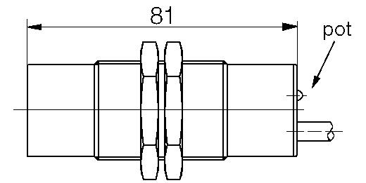 M12 till Ø34 - Mått M30x1,5