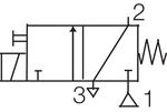 NC 3/2-ventil CNOMO 30 - Symbol 3/2