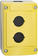 Produktbild manöverlåda 2-håls gul/svart obestyckad