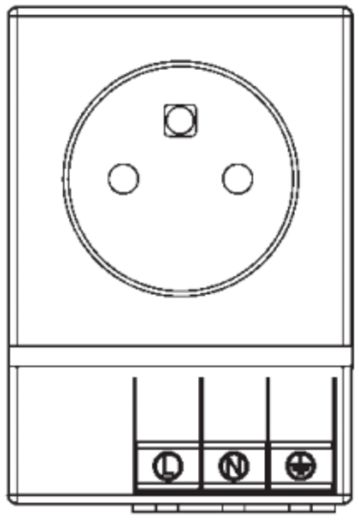Produktritning apparatuttag SD035 Frankrike, Polen, Tjeckien, Slovakien utan säkring 03501.0-01