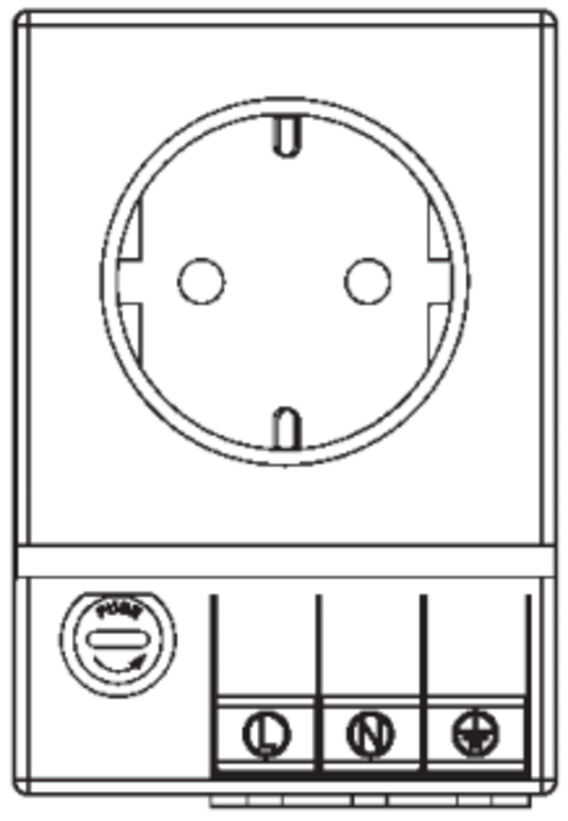 Produktritning apparatuttag SD035 Norden , Tyskland, Ryssland med säkring 03500.0-00