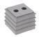 Small seal 20,7 x 20,7 mm 2xhole (Grey)