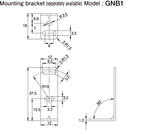 Takex Short Range DLNS3RVP ritning fästvinkel GNB1