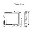 Temperatur- och processregulator MaxVu Rail - Dimensions